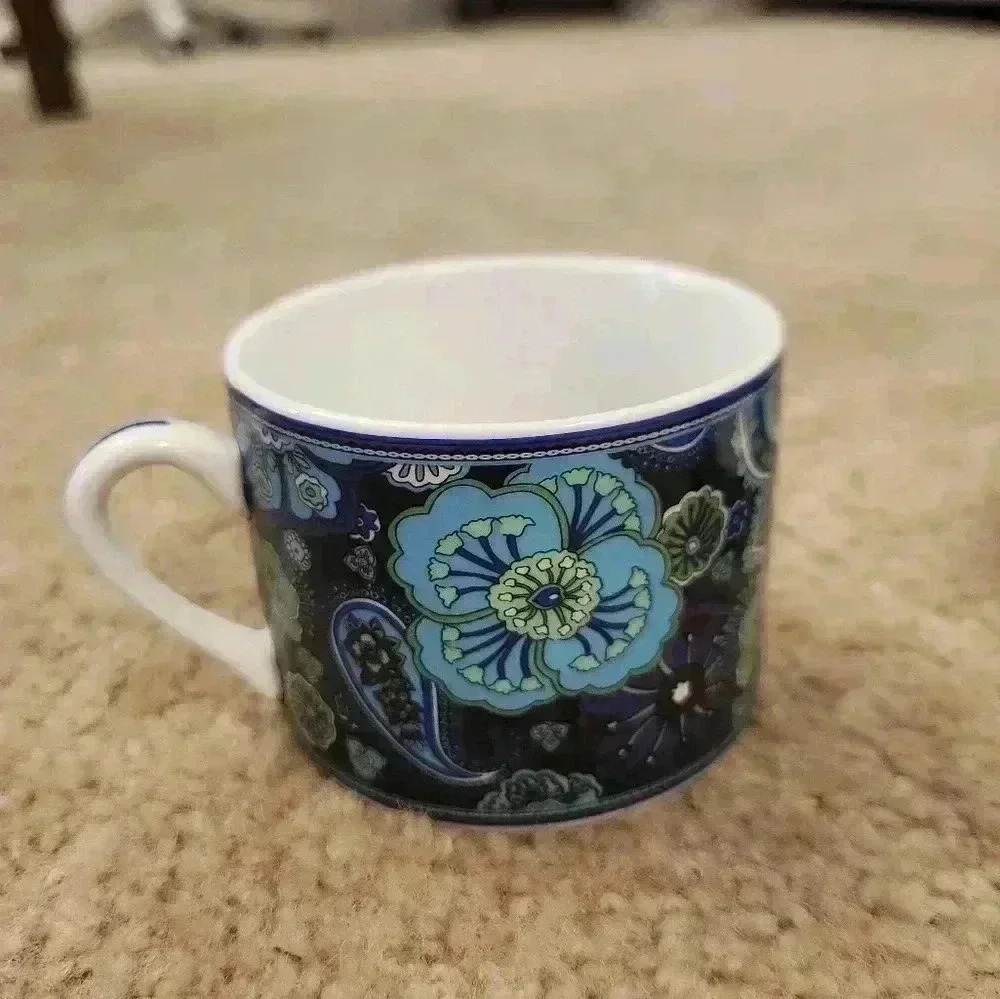 Vera Bradley by Barnes & Noble Tea for One Blue Rhapsody Tea Pot Set EUC - Picture 8 of 14
